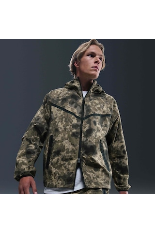 Nike Tech Fleece Windrunner Fz Jacket Camo Erkek Sweatshirt-hv0955-276-tanem Sport Yeşil