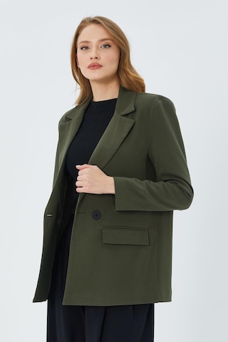 Mixray 4516 Kadın Bezayağı Blazer Ceket Haki