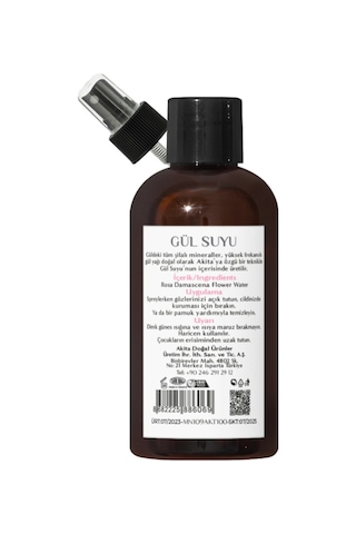 Akita Doğal Yağı Alınmamış Mini Gül Suyu 50 ML