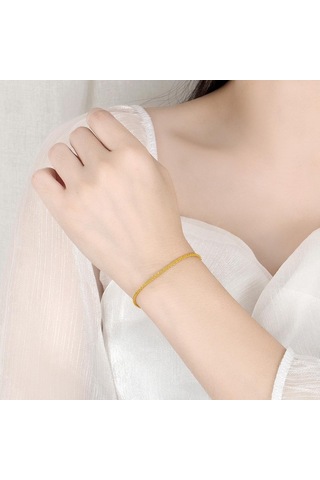 Altın Hafif Lüks Bebeğin Nefesi Çiçek Bileklik Basit Altın