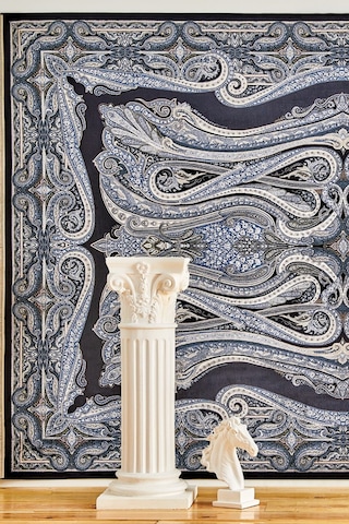 Kaşmir Halı İpek Moroccan Blue 160x230CM Halı Salon Halısı