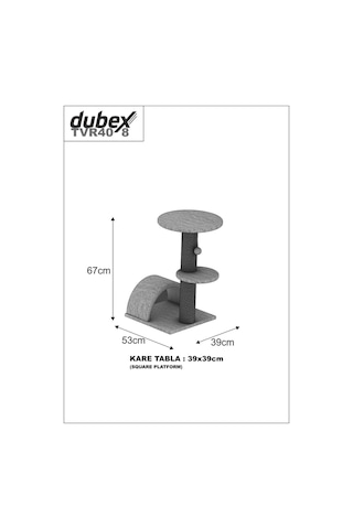 Dubex Kedi Oyun Tırmalama Platformu 53 x 39 x 67 CM