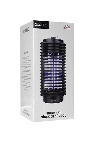 Asonıc S24 Pro 4 Watt Siyah Taşınabilir Led Mavi Işıklı Sinek Öldürücü