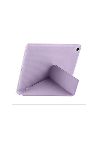 Samsung Galaxy Uyumlu Tab S11 Kılıf Tri Folding Kalem Bölmeli Standlı Kılıf Arka Kapak