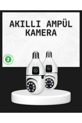 Mey İthalat Tak Çalıştır Ampul Kamera Full Hd 1080p Kablosuz Güvenlik Çözümü