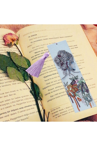 Padalink 21x6cm Deri Yapıştırma Taşlı Kitap İşareti, Çok Renkli Taşlar, Araç Seti Ve Süperlik İçeren Dıy Oyuncak Diğer