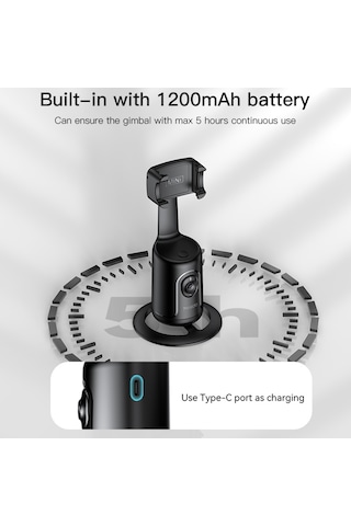 Yesıdo Sf15 Akıllı 360 Derece Gimbal Kamera Telefon Klipsli Yüz Takip Gimbal Sabitleyici