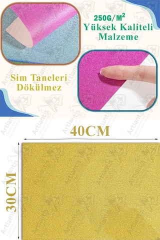 Lila Simli Karton A3 30x40 Cm 10 Lu 1 Paket Simli Fon Kartonu Parıltılı Kağıt Anasınıfı Kreş Etkinlik Proje