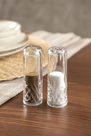 Periboia 2li Akrilik Tuzluk Biberlik Seti - Şeffaf Tuzluk Cam D Çok Renkli