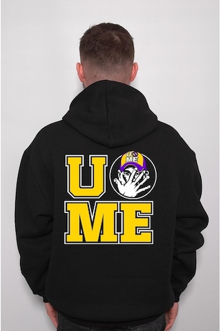 Baskwear Never Give Up John Cena Sweatshirt Unisex Kapüşonlu Hoodie SIYAH