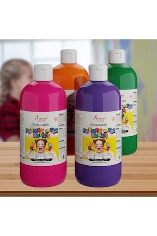Ara Renkler Parmak Boyası 4'lü Set 4x500 Gr Diğer