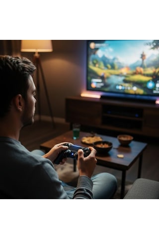 Bluetooth Kablosuz Gamepad Ergonomik Tutuş, Hassas Analog Joystick, Pc &amp Mobil Uyumlu Oyun Kolu 5570