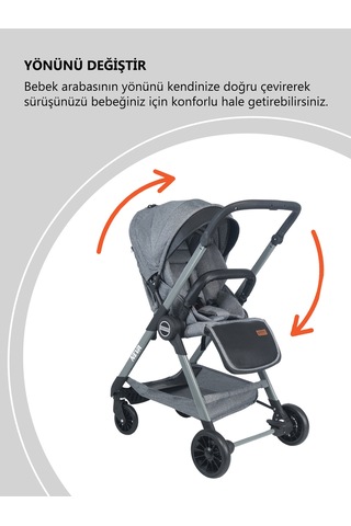 Neva Yeni Nesil Cabin Çifyön Bebek Arabası Siyah