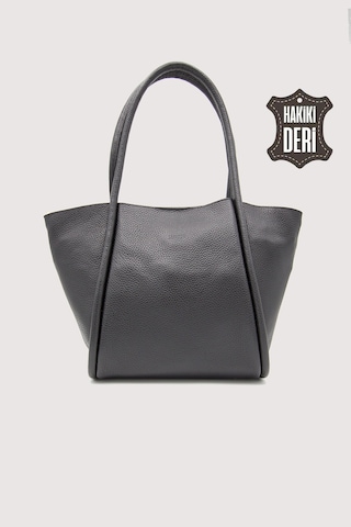 Hakiki Deri Kadın Organizerlı Omuz Çantası Siyah Smr9205 Siyah