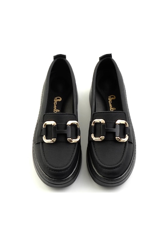 Bambi Siyah Kadın Loafer Ayakkabı K01536194509 Siyah