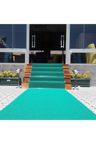 14mm Turkuaz Renk Kıvırcık Paspas Eni 100cm X 10mt Turkuaz