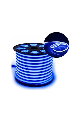 Pm-5286 Silikon Kaplama 12 Volt 100 Metre Mavi Neon Led Şerit Aydınlatma Diğer