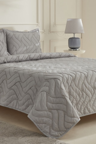 Karaca Home Vega Çift Kişilik Yatak Örtüsü Seti Gri