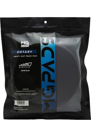 Mg Pads Rotary Ağır Kesim Kalın Pasta Süngeri Gri - 180 Mm