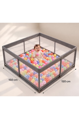 Avocado Güvenli Çocuk Ve Bebek Oyun Alanı 150x150 Oyun Pedi Topları Oyun Parkı