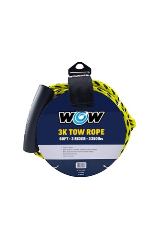 Wow World Of Watersports 3k 18,3 M Yüzen Köpük Şamandıralı Çekme Halatı 1 2 Veya 3 Kişilik Çekme Halatı Tekne İçin 17-3030