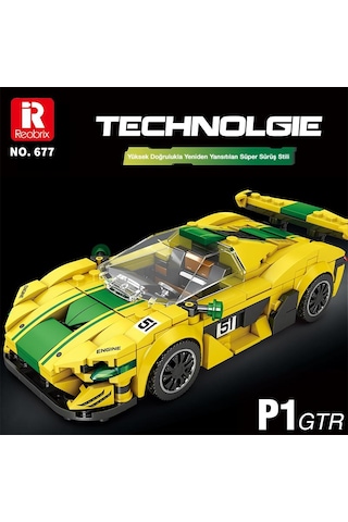 Reobrix Technic 677 Mclaren P1 Gtr Spor Araba Yaratıcı Yapı Blok Seti Building Blocks - 351 Parça