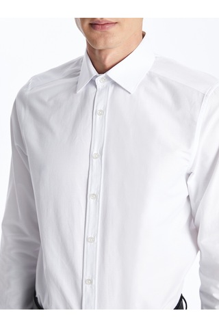 Lcw Busıness Beyaz Slim Fit Uzun Kollu Poplin Erkek Gömlek