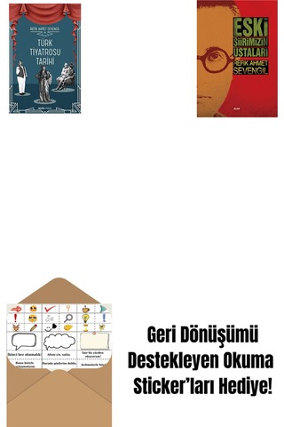 Türk Tiyatrosu Tarihi Ciltli + Eski Şiirimizin Ustaları + Okuma Sticker'ları