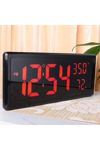 Novahub Suntek Sıcaklığı Saati Mekan Led Kırmızı İle İç Duvar Dijital Büyük Ts Kırmızı