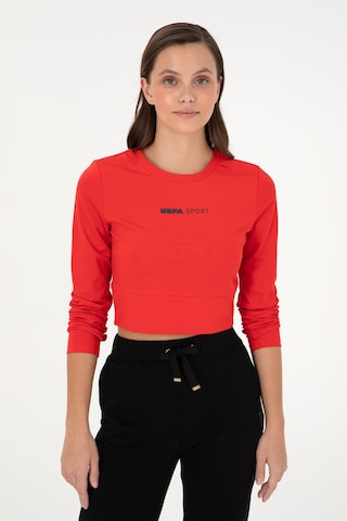 U.S. Polo Assn. Kadın Kırmızı Bisiklet Yaka Sweatshirt 50291461-VR030