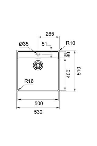 Franke Maris Mrx 210-50 Paslanmaz Çelik Eviye