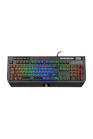 Rampage KB-R105 EXHERO Usb Kablolu RGB Ledli Outemu Blue Switch 5 Makro Tuşlu Gaming Q Klavye