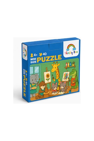 Sanat Sınıfı Mini Puzzle 40 Parça 3-7 Yaş Eğitici Çocuk Puzzle Yapboz