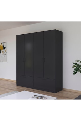 Alev Giyinme Dolabı - Çok Amaçlı Dolap - Gardırop 180 Cm-4 Kapaklı-2 Çekmeceli