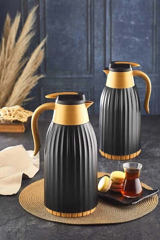 Remetta Caldo Class 1.5 Lt Cam Oluklu Termos Gold-siyah