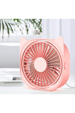 Mini Fan Usb Fan Ev Ofisi Desktop 3 Hızlı Elektrik Fan, Pembe