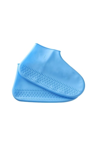 Carrier Dış Mekan Suya Dayanıklı Kirlenme Önleyici Kalınlaştırılmış Aşınmaya Dayanıklı Silikon Kar Ayakkabı Kılıfı - Mavi
