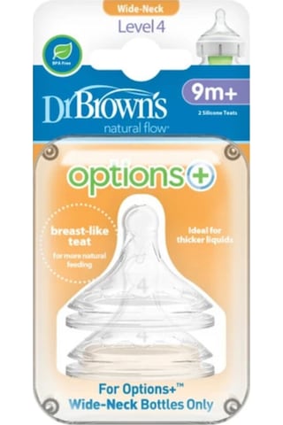 Dr Brown's 4.Seviye Geniş Ağız Silikon Options+ Biberon Emziği