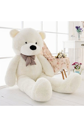 Kuki Oyuncak 160Cm Sevimli Beyaz Peluş Ayı