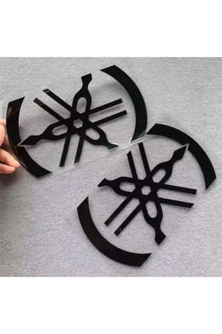Yamaha Logo Sticker Stiker Seti 2 Adet Reflektif Xmax-nmax Siyah Renk Siyah