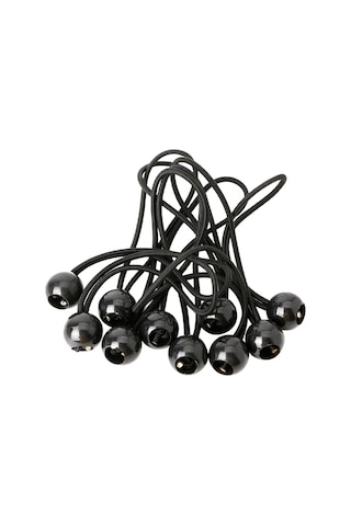 Ximistore9 10 Adet Siyah Plastik Toplu Esnek Kordon - Çadır Ve Trampolin İçin Bağlama Kablosu Siyah