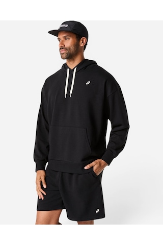 Asics French Terry Relaxed Pullover Hoodıe Erkek Siyah Sweatshirt 2031f449-001