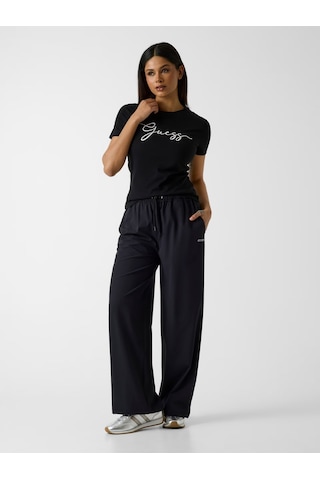 Guess Circe Nakışlı Logo Kadın T-shirt V6gı01k2962 Siyah