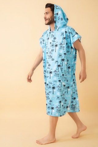 Beach Vibes Yetişkin Sörf Panço Kapüşonlu Plaj Havlusu Sm Beden