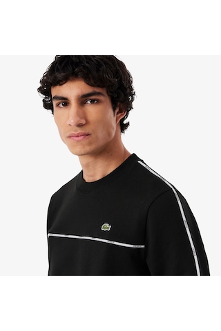 Lacoste Sh9818 Erkek Sweatshirt Siyah