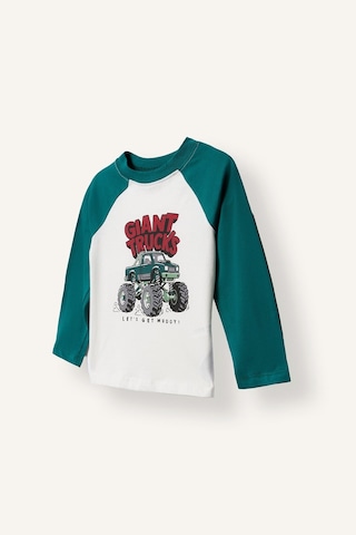 Defacto Oversize Reglan Kollu Baskılı 2li Uzun Kollu Tişört Erkek Bebek I0293a526aurd106 Kırmızı-rd106