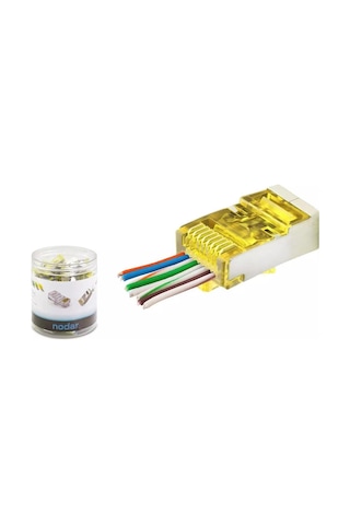 Nodar Nd2416 Sarı Cat6 Ezrj45 Metal Açık Uçlu Soket 8p/8c - 100adet
