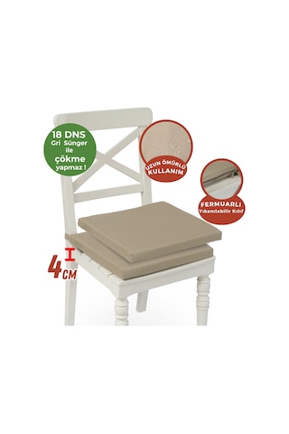 Xpermate 2'li Sandalye Minderi Su İtici Kumaş 40 x 40 CM Bej