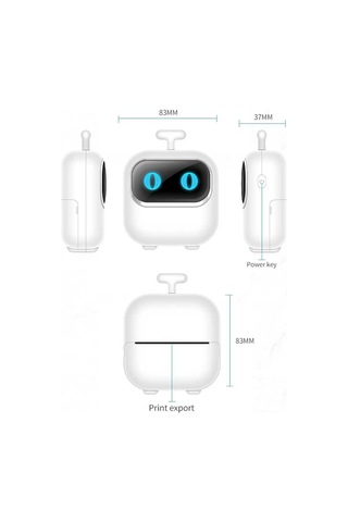 Ruicoo X2 Termal Fatura Yazıcı 57mm 200dpi - Bluetooth, Aı Çizim, Dahili Pil, Beyaz, 1 Rol Kağıt İçerir Beyaz