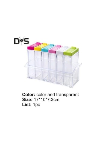 Createtech 6 Adet/takım Baharat Kutusu Tepsi Çeşni Depolama Plastik Nem Geçirmez Tuz Kavanozu Kırmızı Renk Ev Dekorasyonu Diğer